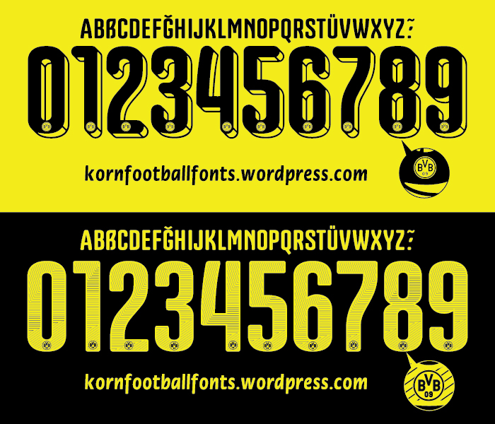 Borussia Dortmund 15 16 Vector Font Kornfootballfonts
